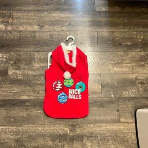 Simply‎ Dog Christmas Shirt W/Hood SZ LG NEW